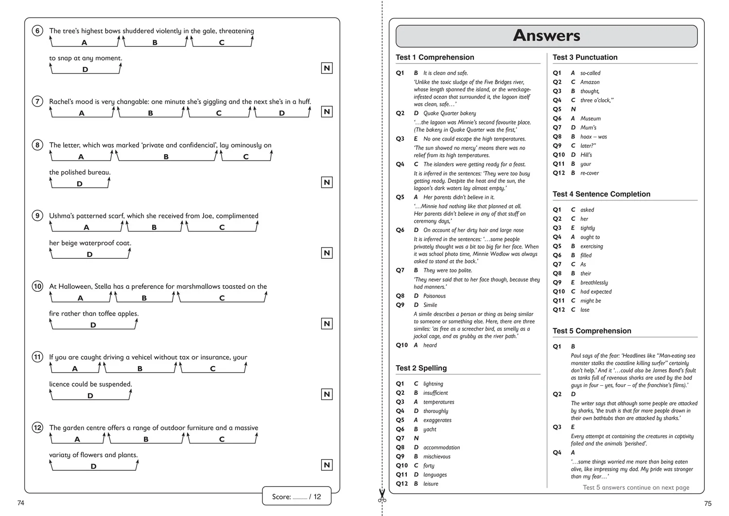 Collins 11+ Practice - 11+ English Quick Practice Tests Age 10-11 (Year 6) Book 2: For the 2026 GL Assessment Tests - Image 5