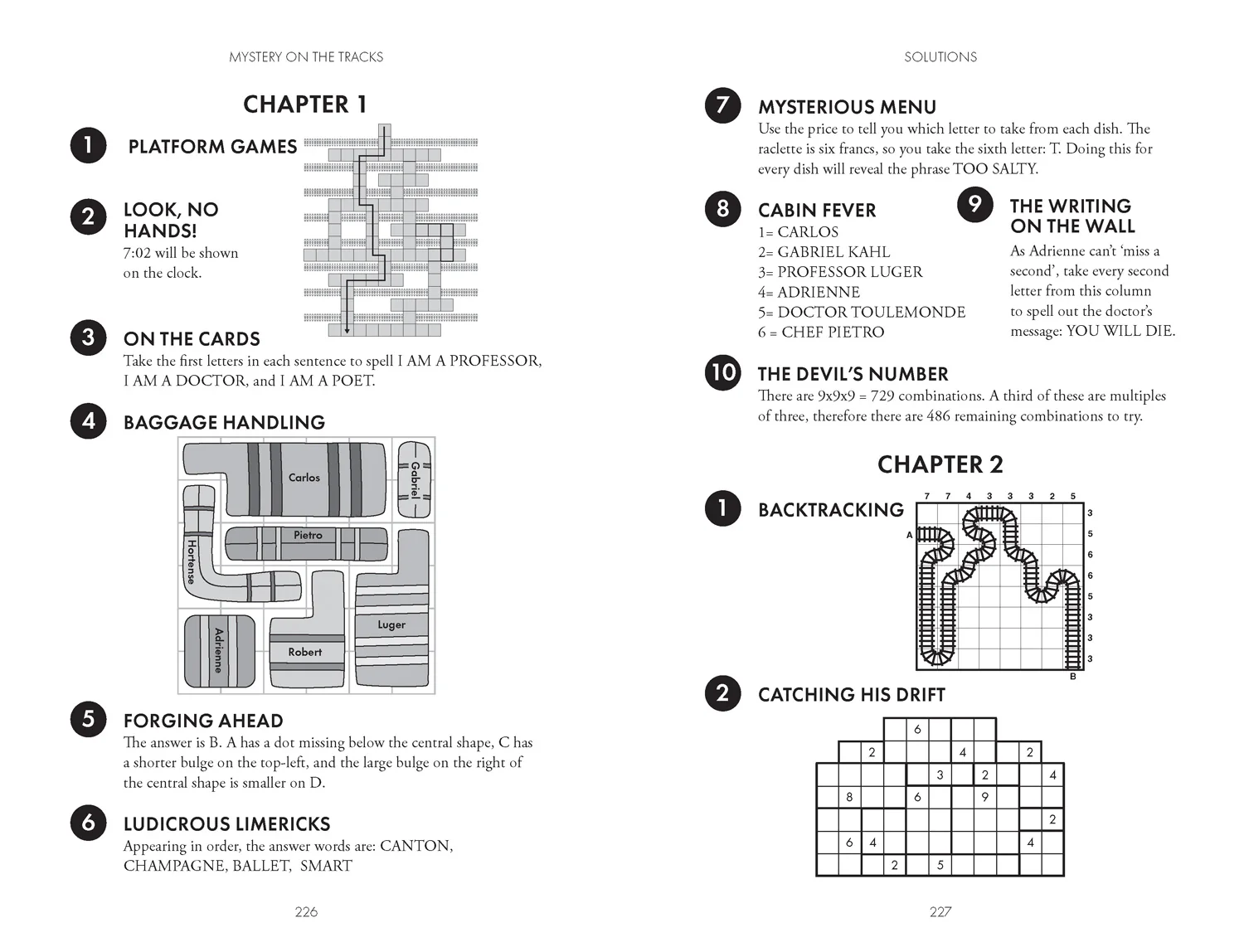 Collins Murder Mystery Puzzles - Mystery on the Tracks: 100 logic puzzles to solve the murder mystery - Image 4