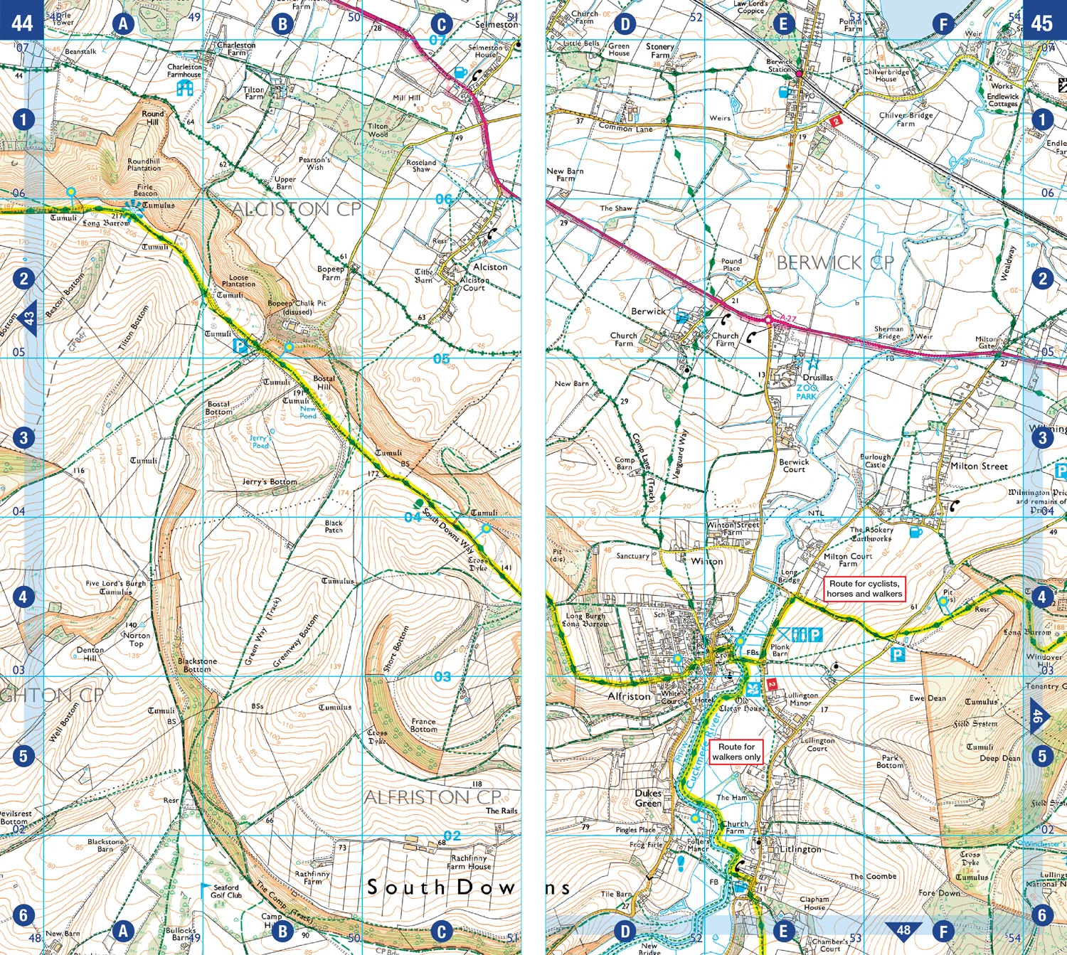 A -Z Adventure Series - South Downs Way: with Ordnance Survey mapping (New Revised Fifth edition) - Image 3
