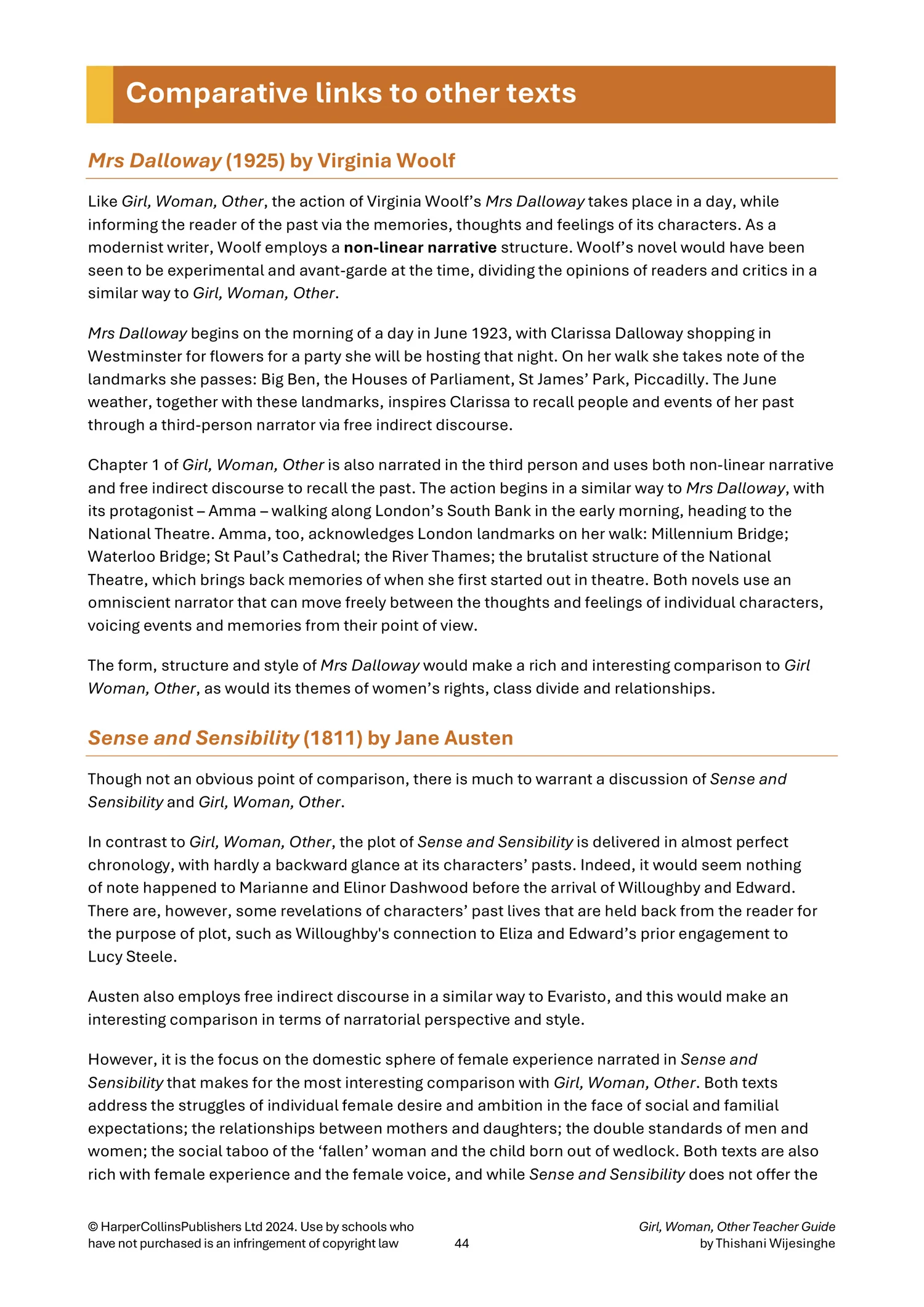 Collins A Level Set Text Teacher Guides - Girl, Woman, Other Teacher Guide: (Download First edition) - Image 20