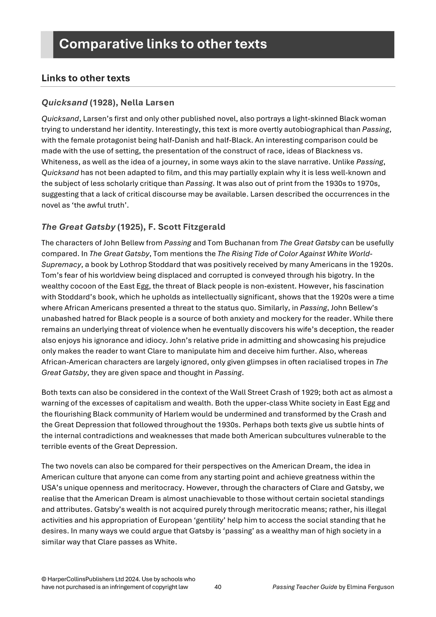 Collins A Level Set Text Teacher Guides - Passing Teacher Guide: (Download First edition) - Image 11
