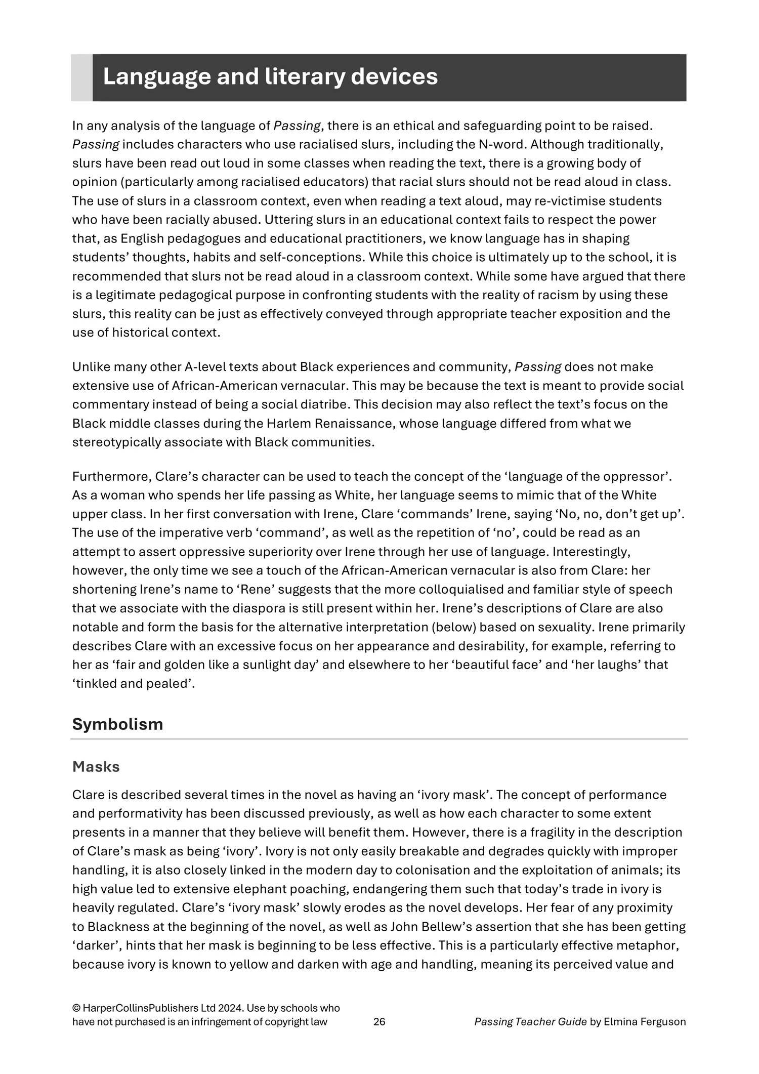 Collins A Level Set Text Teacher Guides - Passing Teacher Guide: (Download First edition) - Image 12