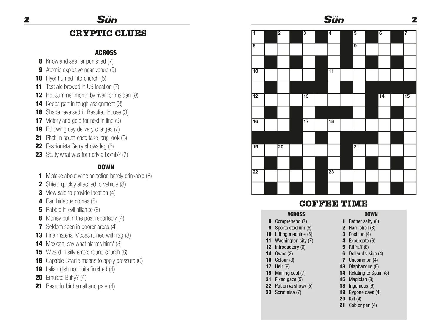 The Sun Puzzle Books - The Sun Two-Speed Crossword Collection 13: 160 two-in-one cryptic and coffee time crosswords - Image 2