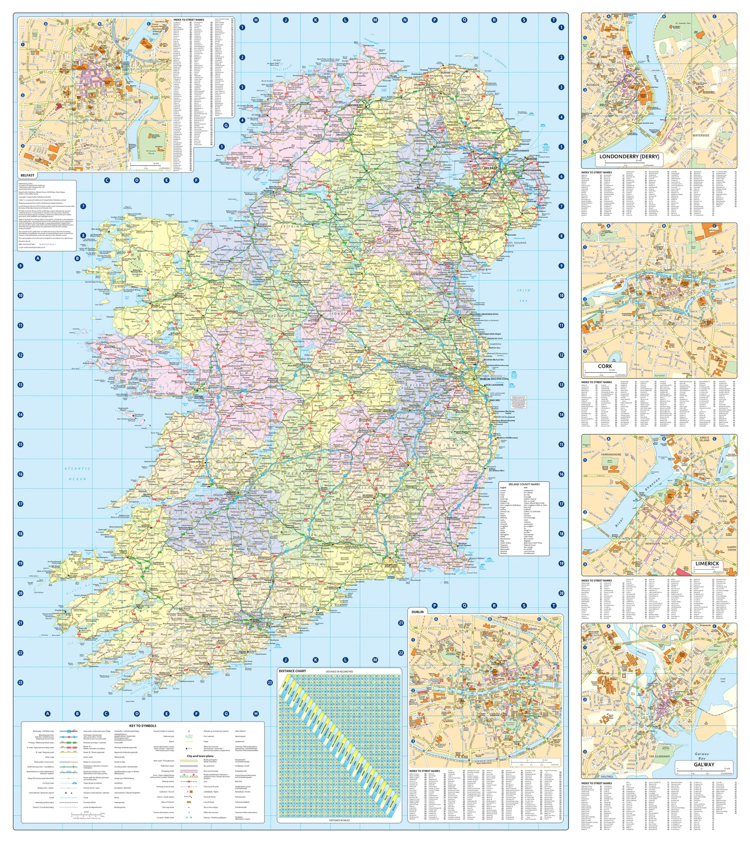 Collins Road Atlas - 2027 Collins Road Map of Ireland: Folded map - Image 2