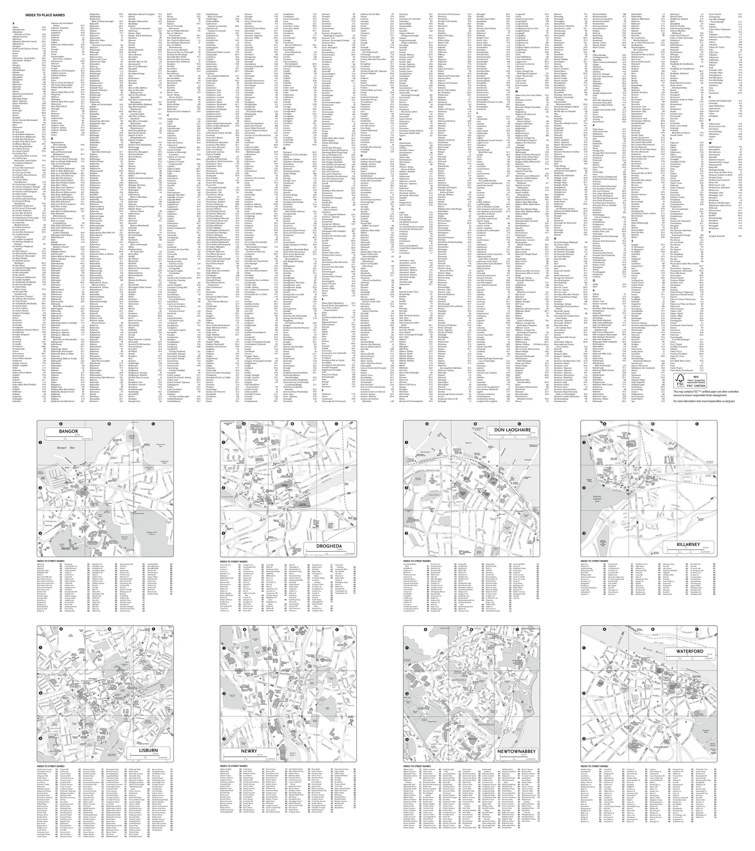 Collins Road Atlas - 2027 Collins Road Map of Ireland: Folded map - Image 3